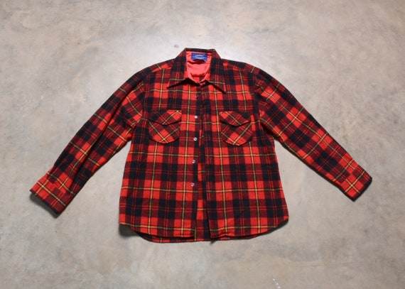 Red black hot sale flannel jacket