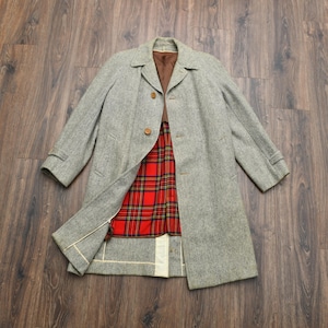 Men Vintage Sport Jacket 70s 80s Harris Tweed Sport Coat Menswear
