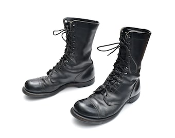 Vintage 90s Combat Boots US Army Issue Jump Boots 1990 Men Size