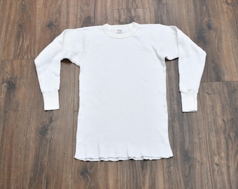 Maglietta termica vintage Munsingwear long johns waffle anni '70, intimo vintage M/L uomo donna unisex USA 100% cotone