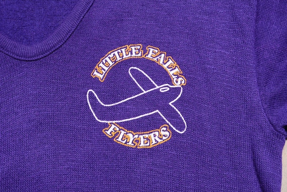 vintage 70s 80s Little Falls Flyers sweater v-nec… - image 2