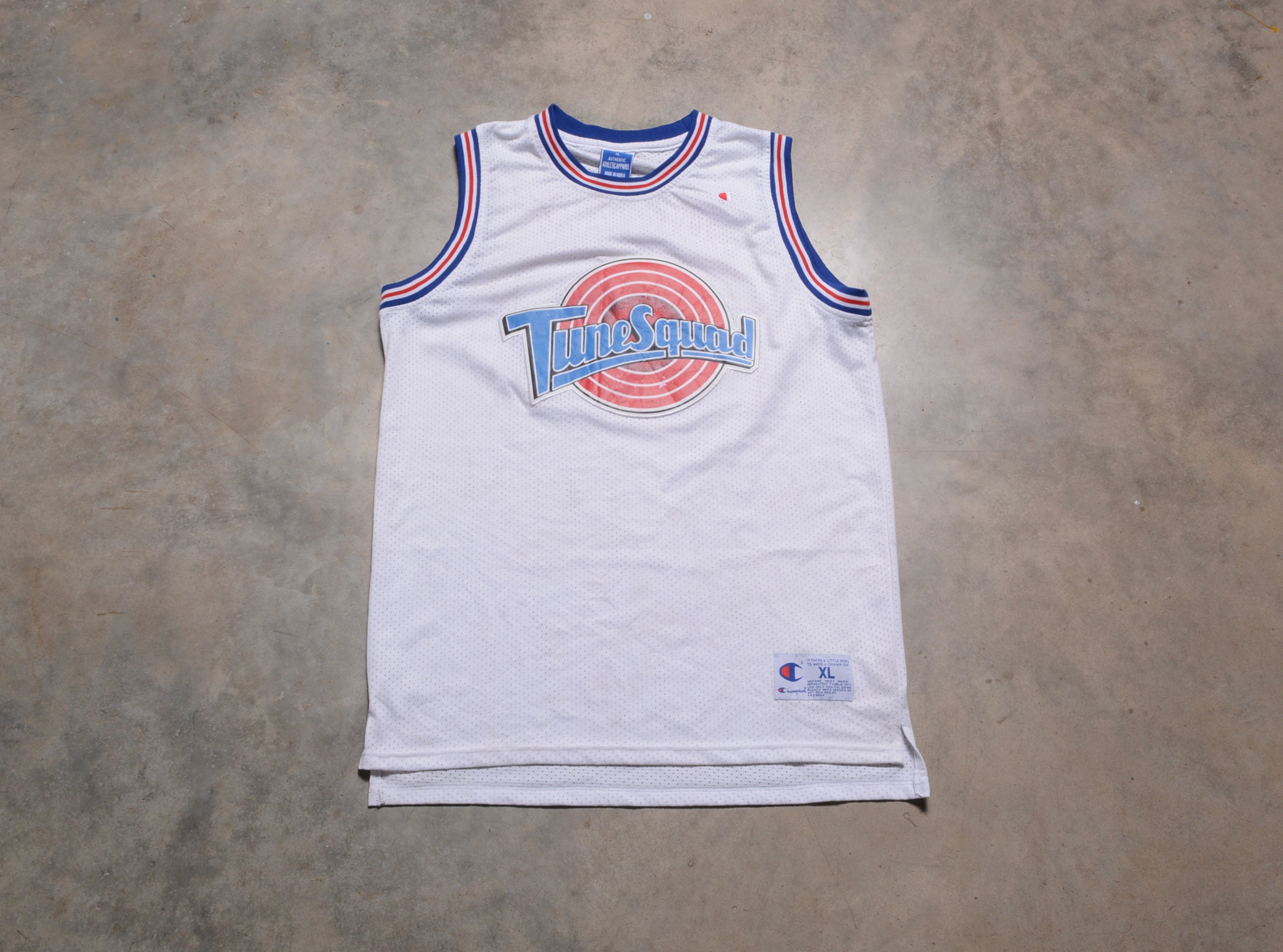 Champion Tune Squad Size Large Space Jam Bugs Bunny #1 Basketball Jersey/Black E