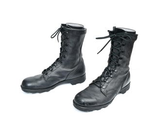 vintage 80s combat boots US Army issue jump boots 1980 men size 8 RO Search
