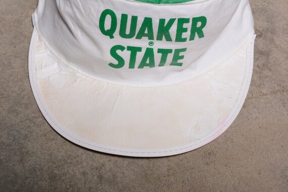 vintage 80s Quaker State hat painter cycling cap … - image 2