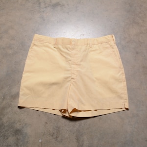 vintage 70s 80s tennis trunks tan pale yellow athletic shorts tennis gym sport hiking 38 waist