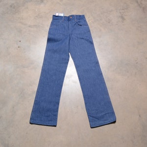 vintage anni &#39;70 Young Maverick jeans ragazzo ragazza giovane indaco grezzo denim bootcut bambino pantalone taglia 8R 23 vita cowboy abbigliamento da lavoro costume