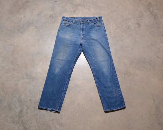vintage 70s Levis 509 jeans distressed faded dark… - image 1