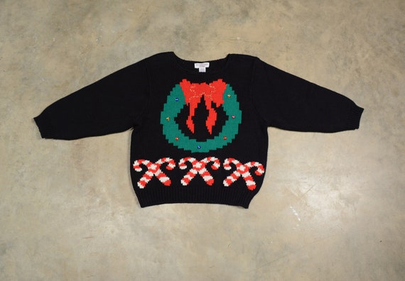 vintage 80s Christmas sweater holiday jumper 1980