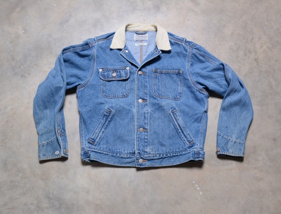 Vintage 80s Polo Ralph Lauren Denim Chore Jacket Corduroy - Etsy