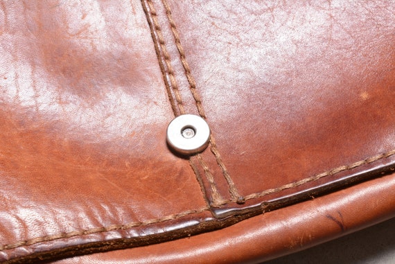 vintage leather purse 60s 70s Eddie Bauer shoulde… - image 3