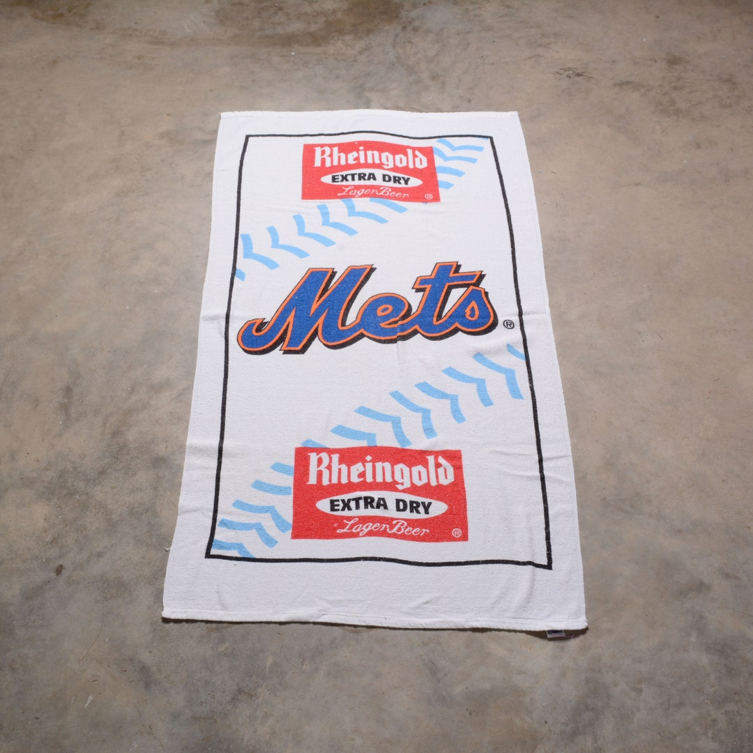 Vintage 70s 80s NY Mets Towel Rheingold Extra Dry Lager Beer Baseball ...