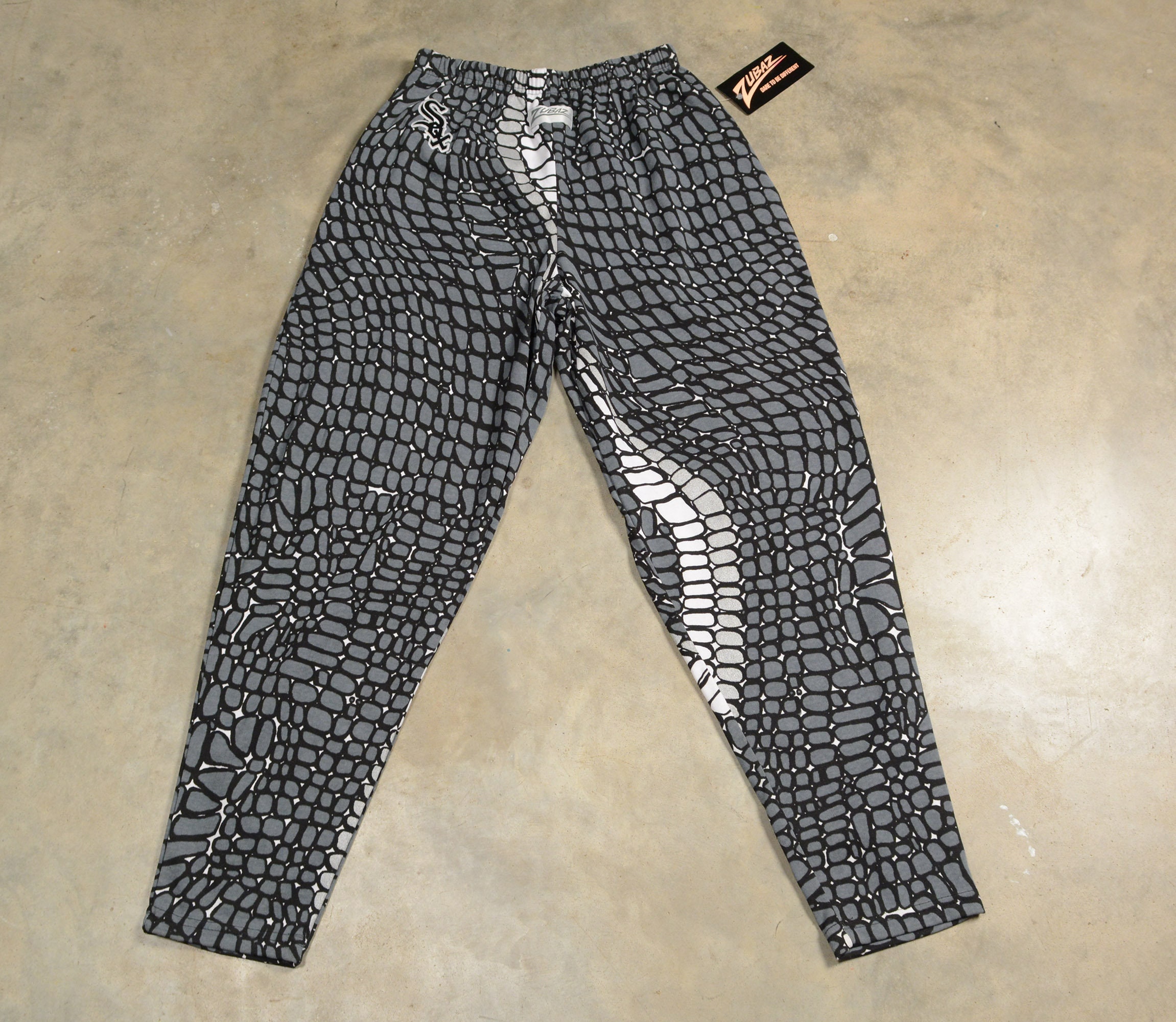 Vintage 90s Zubaz Pants Lounge Sweatpants Chicago White Sox
