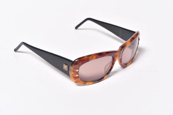 Vintage Anne Klein Riviera Brown Oval Sunglasses Frames Vintage 90s 00s Y2k Anne Klein Riviera Sunglasses Square  main image 3