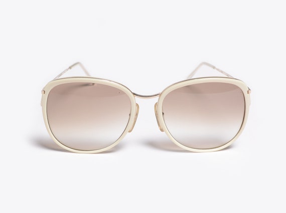 vintage 80s sunglasses brown fade lens oversize b… - image 1