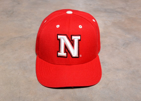 vintage 90s 00s Nebraska Huskers hat fitted cap 1… - image 1