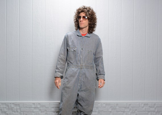vintage 60s OshKosh coverall hickory railroad stri
