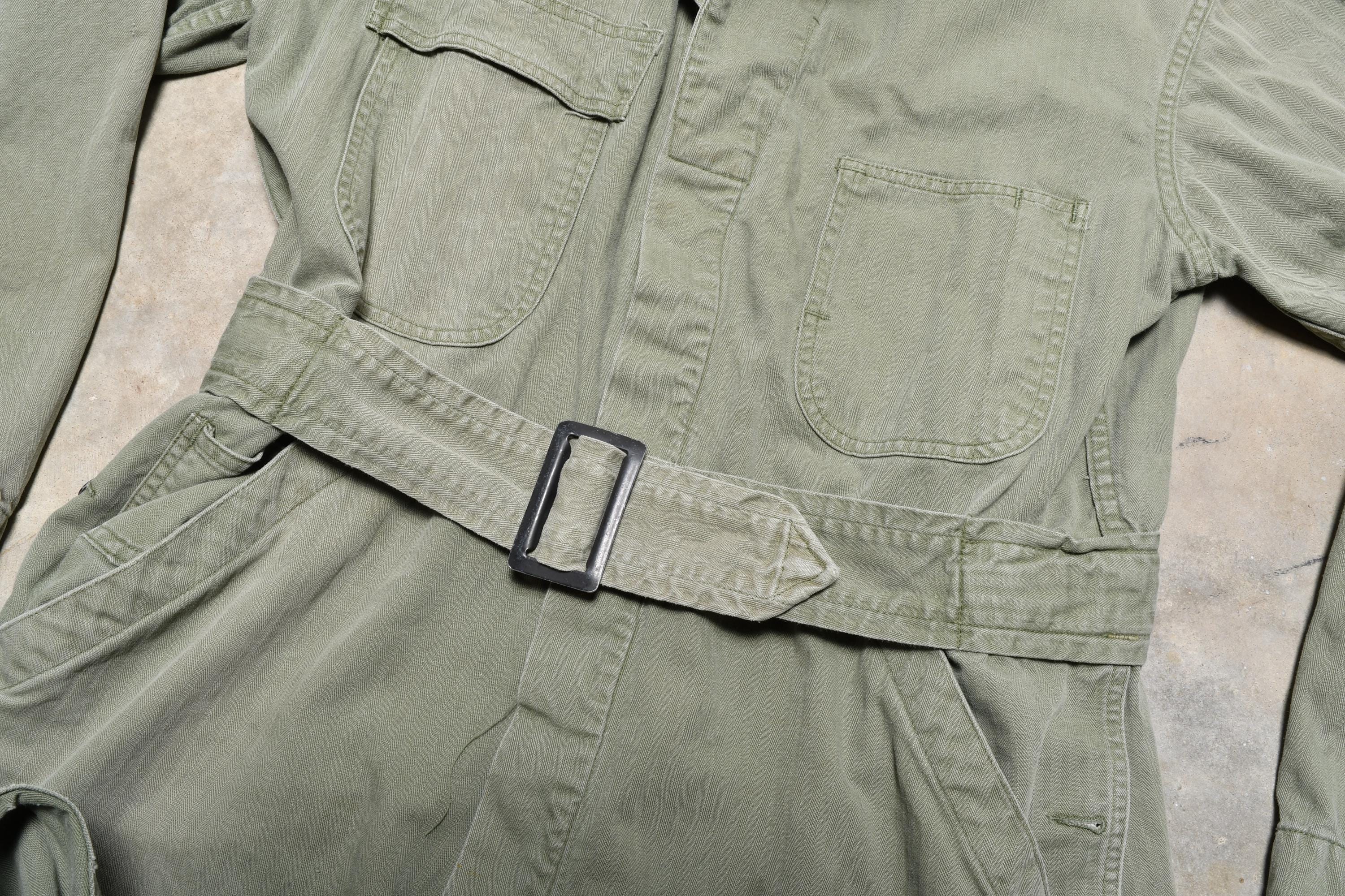 Vintage 40s HBT Coveralls Wwii 1940 Jumpsuit Jump Suit Olive