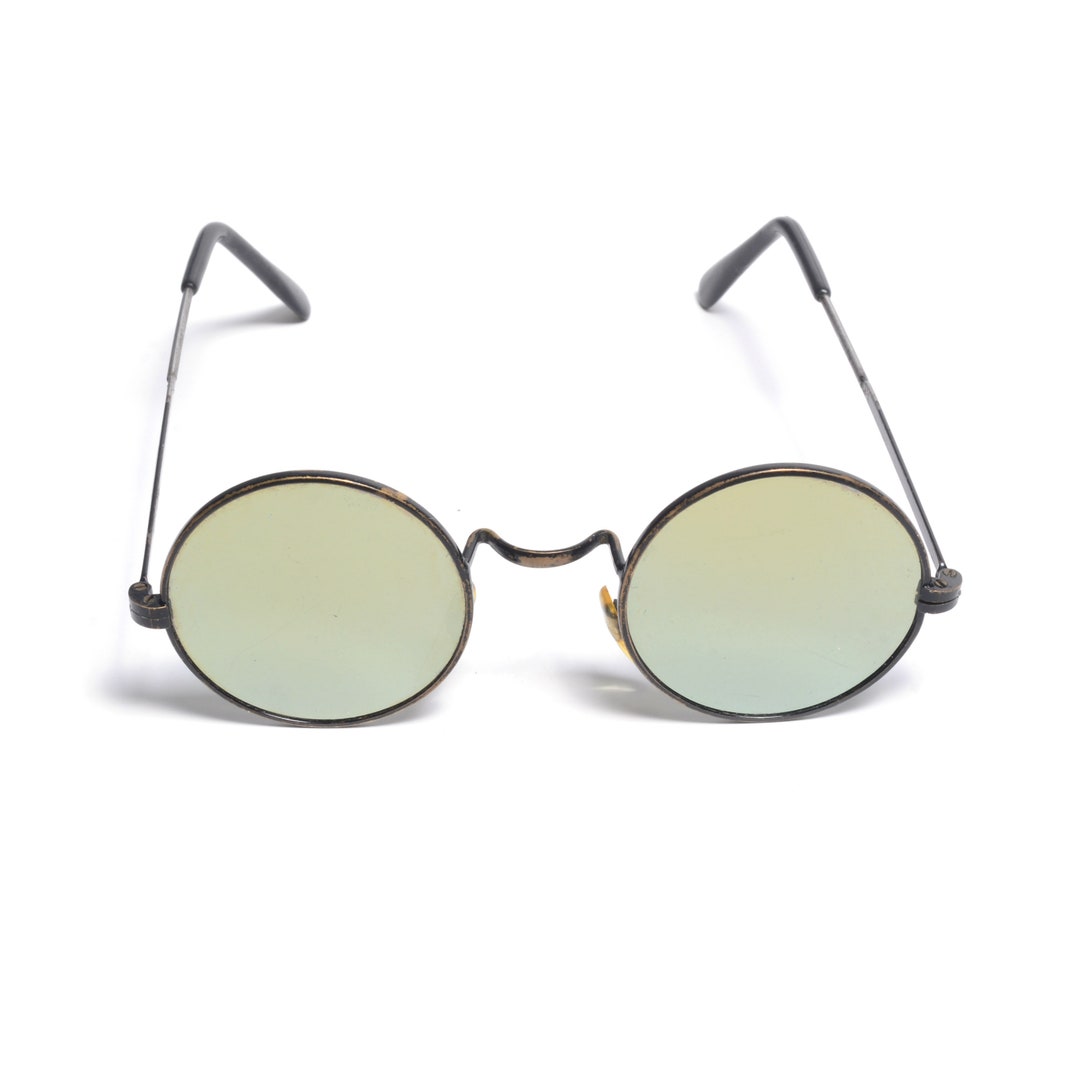 Retro Visor Sunglasses With Rainbow Mirror Lens, Unisex