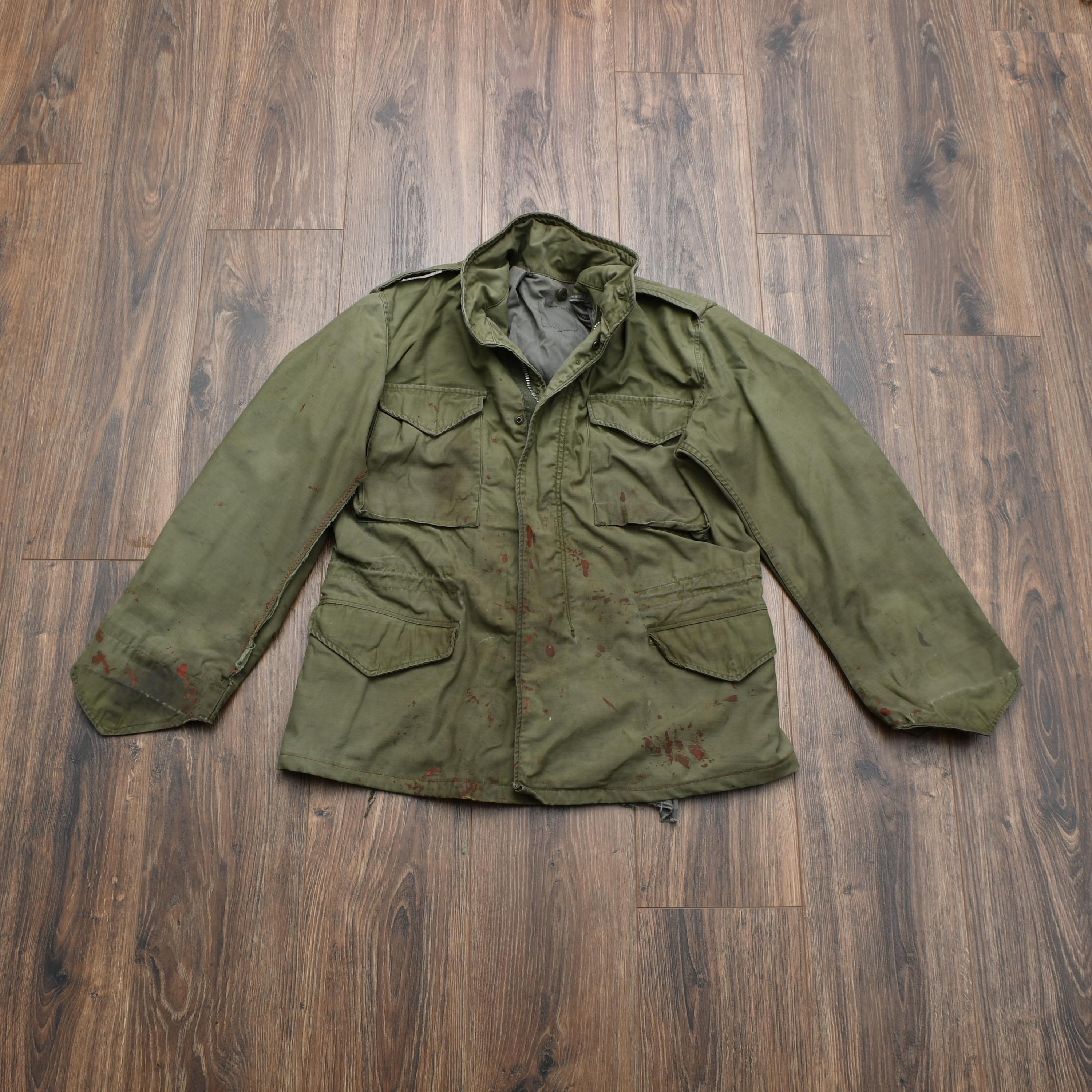 Vintage 70s US Army Field Coat M-1951 Winter Jacket Olive Drab