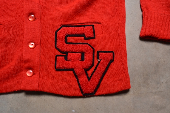 vintage 60s 70s varsity sweater letter letterman … - image 2