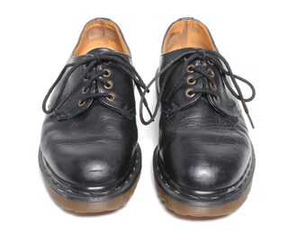 Vintage 80s Dr. Martens Black Leather Shoe 1990 Chunky