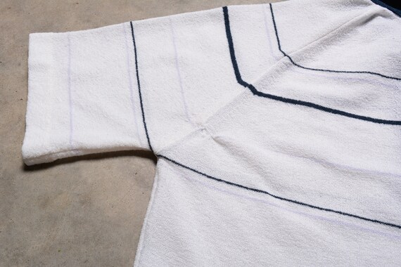 vintage 70s polo shirt short sleeve knit shirt bl… - image 4