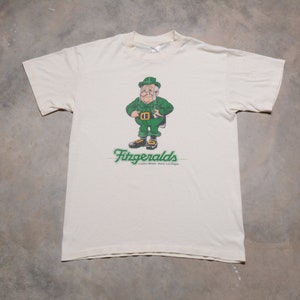 vintage 80s Fitzgerald&#39;s Hotel Casino t-shirt Las Vegas tee shirt Irish leprechaun 1980 men woman unisex single stitch S/M