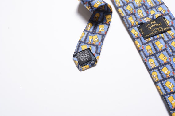 vintage 90s The Simpsons tie Homer Bart Tie rack … - image 4