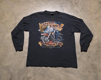 Vintage 2000 Ride Gree to Eternal Life Long Sleeve Shirt Size XL 