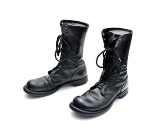 Vintage 90s Combat Boots US Military Issue 1994 Black  display picture 3