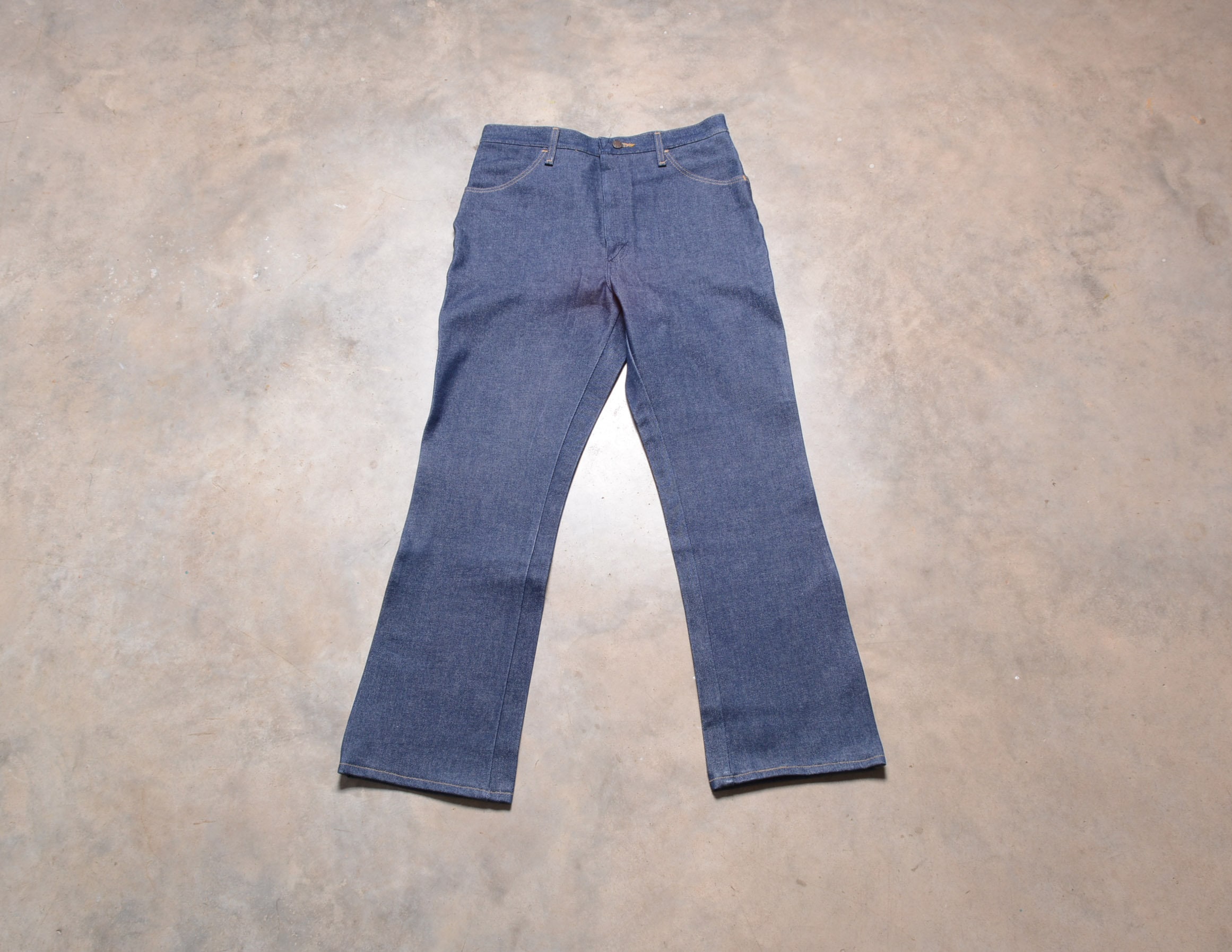 Vintage 90s Rustler Jeans Bootcut Raw Indigo Denim NOS Deadstock