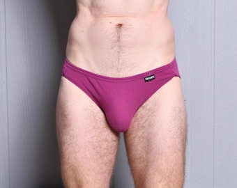 vintage 80s Jockey Elance bikini underwear men brief low rise purple size M