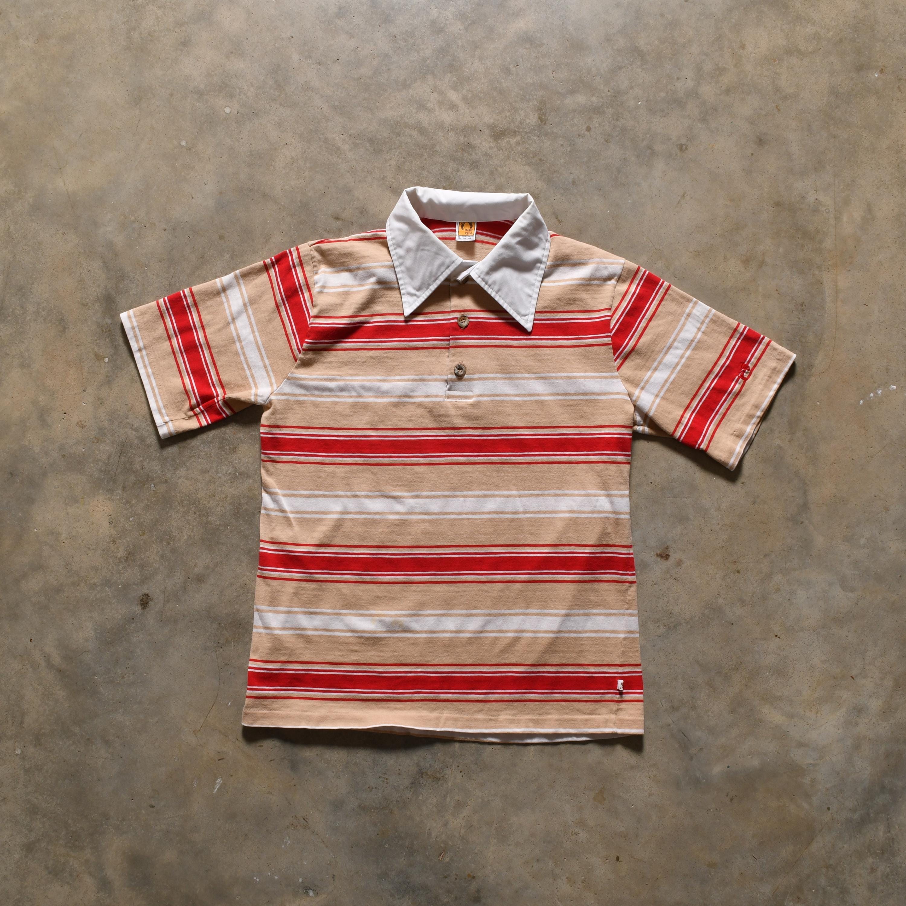 トップス 60-70s? French Vintage Polo Shirt Vintage 60s/70s Edward's of California Polo Collared Shirt