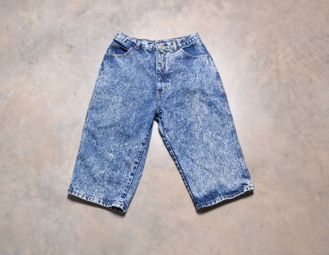 【KOOLOSET】Vintage Paint Washed Bermuda Denim Vintage Wash Bermuda Denim