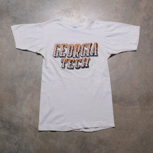 vintage 70s Georgia Tech t-shirt GT Yellow Jackets tee shirt 1970 Champion 100% cotton slimfit slim XS extra small
