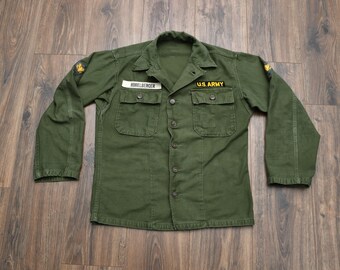 米軍 アーミー ヴィンテージ 60年代 コットンサテン OG-107 シャツ 