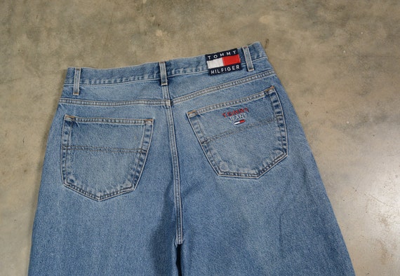 Algebraisk Pris 鍔 Vintage 90s Tommy Hilfiger Freedom Jeans Medium Wash Denim - Etsy