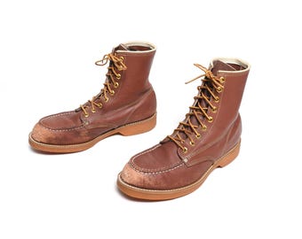 Vintage 80s combat boots US Army issue military jump boots