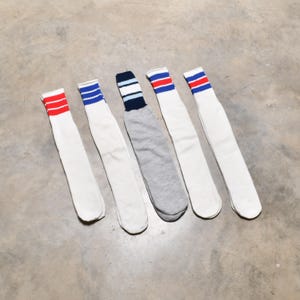 Calcetines A Rayas Para Mujer, Medias De Tubo Medio De Color Sólido, Estilo Retro Harajuku