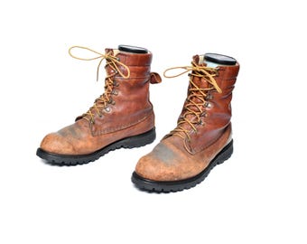 Vintage 80s Combat Boots US Army Issue Military Jump Boots 1980
