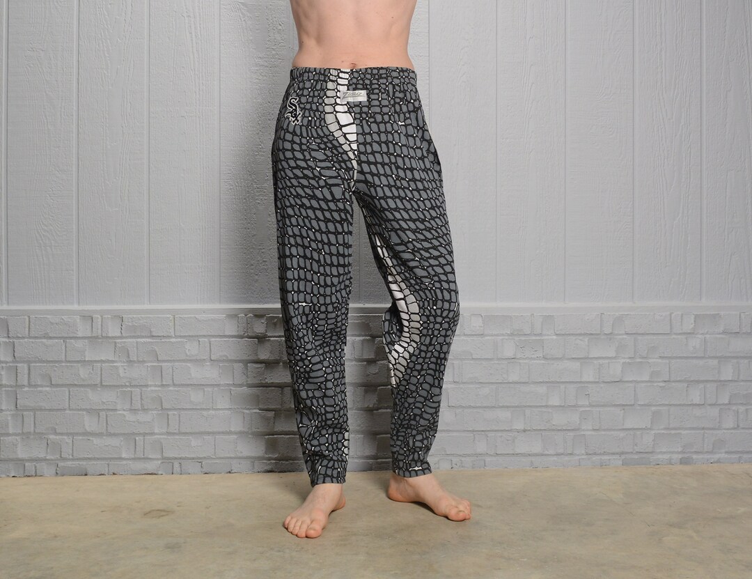 Vintage 90s Zubaz Pants Lounge Sweatpants Chicago White Sox Reptile