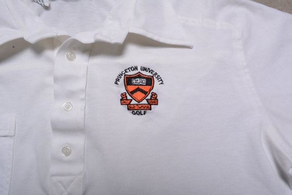 vintage 80s Princeton Tigers polo shirt golf team… - image 2