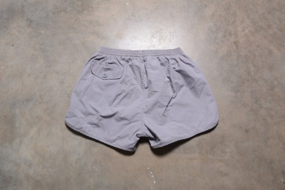 vintage 70s 80s tennis trunks light gray swim sho… - image 4