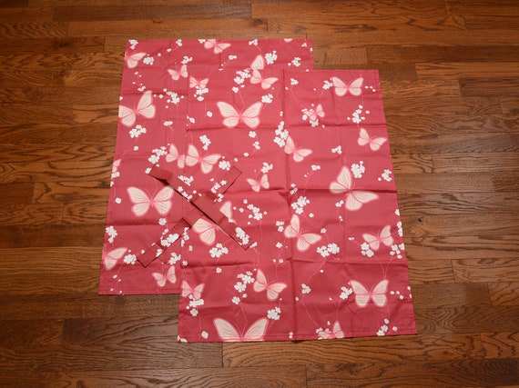 Vintage 70s Bathroom Curtains Nos Deadstock Butterfly Pattern Etsy