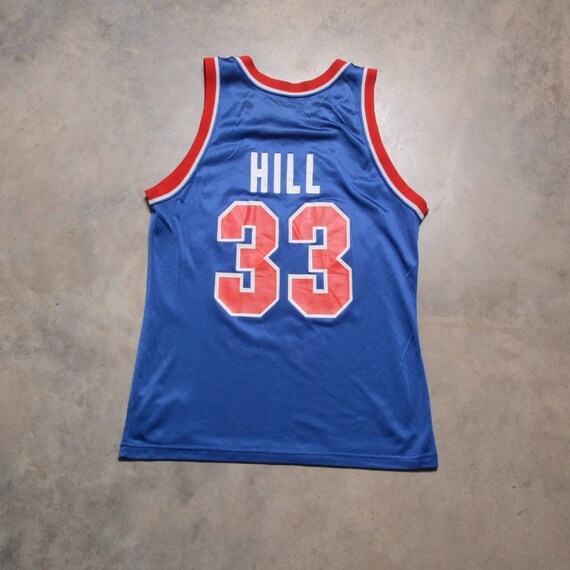 90s champion nba usa grant hill ゲーム シャツ 90\u0027s Grant Hill Detroit Pistons Champion Authentic NBA Jersey Size