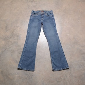 vintage 90s 00s y2k low rise flare LEI bootcut flare stretch jeans hippie boho 1990 2000 women hip hugger jeans vtg size 9