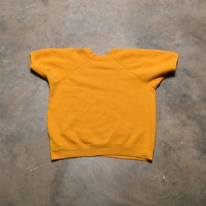 50‘s Half sleeve Sweatshirt Yellow 無地 Vintage Yellow Short Sleeve Sweatshirt - Etsy
