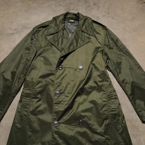 Imper Vintage Années 60 Pour Pompier - Manteau En Caoutchouc Noir Taille XL, Occasion Bon état