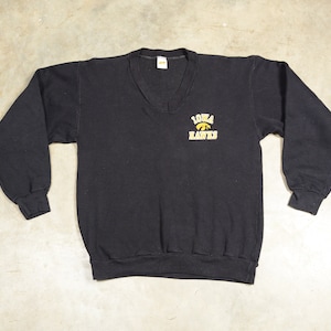vintage 70s Iowa sweatshirt v-neck pullover Hawkeyes athletics 1970 Russell Athletic jumper men women unisex S/M