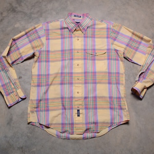 vintage 80s Gant button down shirt Foxhunt plaid 1980 men menswear M/L preppy trad dress shirt